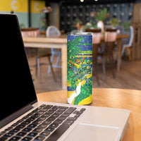 Brazil Football World Champions 2026 Skinny Tumbler Brasil Futebol - Jaguar Mascot - Vibrant Carnival Style