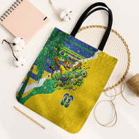 Brazil Football World Champions 2026 Tote Bag Brasil Futebol - Jaguar Mascot - Vibrant Carnival Style