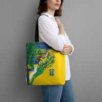 Brazil Football World Champions 2026 Tote Bag Brasil Futebol - Jaguar Mascot - Vibrant Carnival Style