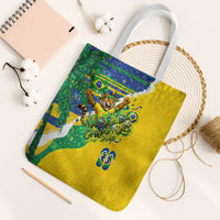 Brazil Football World Champions 2026 Tote Bag Brasil Futebol - Jaguar Mascot - Vibrant Carnival Style
