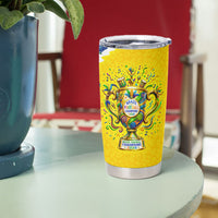 Brazil Football World Champions 2026 Tumbler Cup Brasil Futebol - Jaguar Mascot - Vibrant Carnival Style