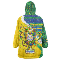 Brazil Football World Champions 2026 Wearable Blanket Hoodie Brasil Futebol - Jaguar Mascot - Vibrant Carnival Style