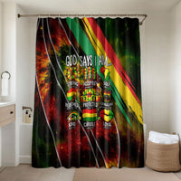 Juneteenth God Says I Am Christian Freedom Bathroom Set Pan African Flag Colors Tie Dye Galaxy