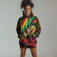 Juneteenth God Says I Am Christian Freedom Hoodie Dress Pan African Flag Colors Tie Dye Galaxy