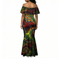 Juneteenth God Says I Am Christian Freedom Mermaid Dress Pan African Flag Colors Tie Dye Galaxy
