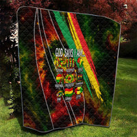 Juneteenth God Says I Am Christian Freedom Quilt Pan African Flag Colors Tie Dye Galaxy