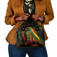 Juneteenth God Says I Am Christian Freedom Shoulder Handbag Pan African Flag Colors Tie Dye Galaxy