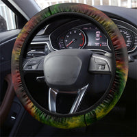 Juneteenth God Says I Am Christian Freedom Steering Wheel Cover Pan African Flag Colors Tie Dye Galaxy
