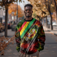 Juneteenth God Says I Am Christian Freedom Sweatshirt Pan African Flag Colors Tie Dye Galaxy