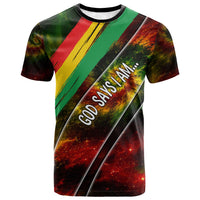 Juneteenth God Says I Am Christian Freedom T shirt Pan African Flag Colors Tie Dye Galaxy