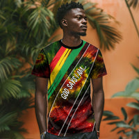Juneteenth God Says I Am Christian Freedom T shirt Pan African Flag Colors Tie Dye Galaxy
