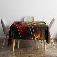 Juneteenth God Says I Am Christian Freedom Tablecloth Pan African Flag Colors Tie Dye Galaxy