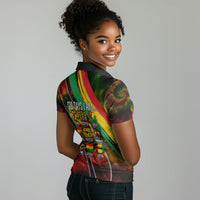 Juneteenth God Says I Am Christian Freedom Women Polo Shirt Pan African Flag Colors Tie Dye Galaxy