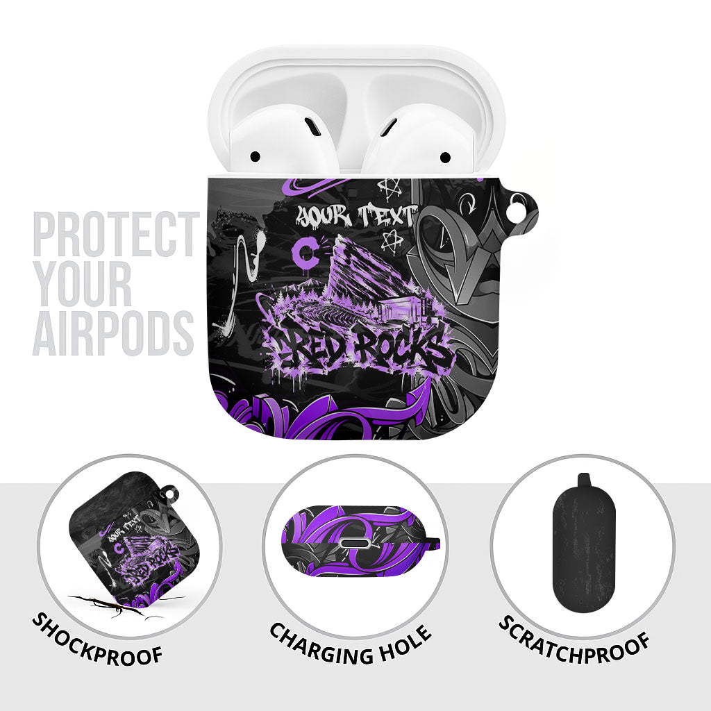Personalized Colorado Aspen Snowmass Red Rocks AirPods Case Urban Graffiti Paint Splatter Street Art