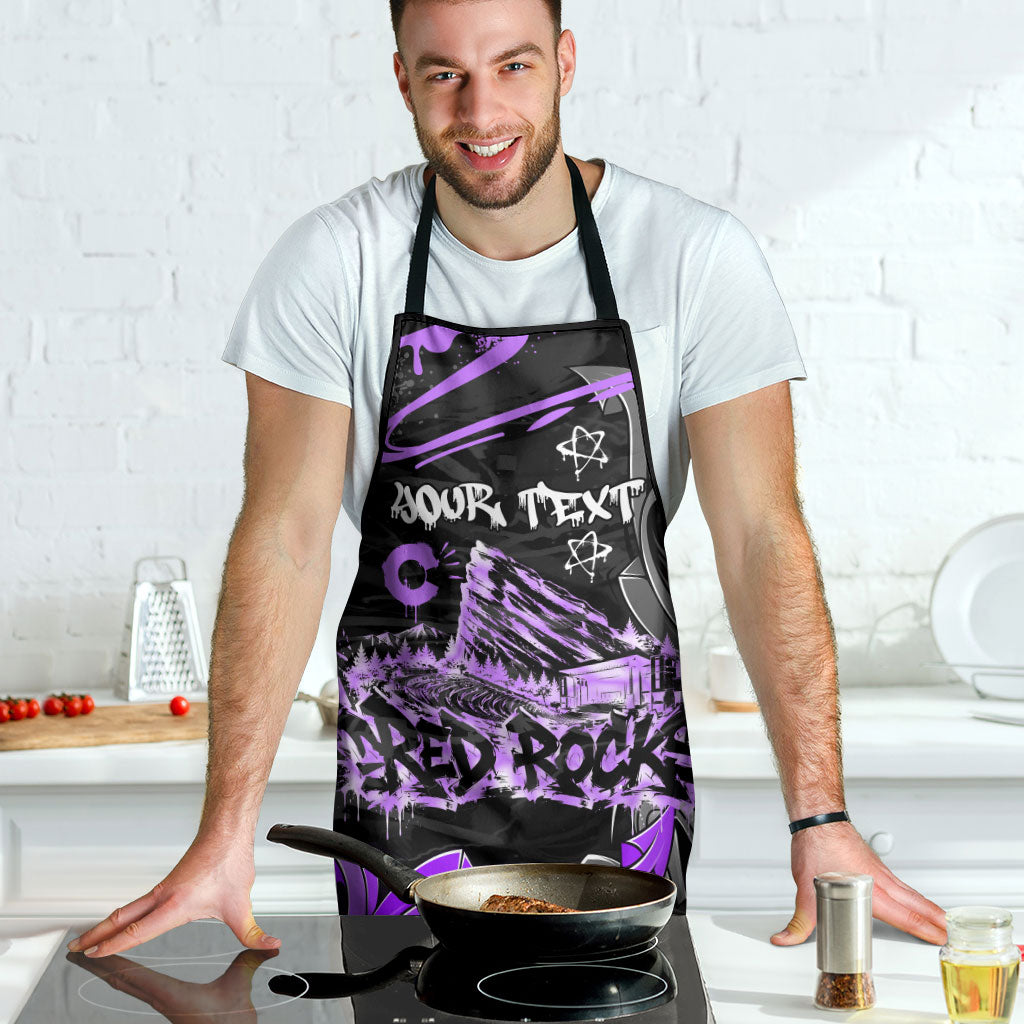 Personalized Colorado Aspen Snowmass Red Rocks Apron Urban Graffiti Paint Splatter Street Art