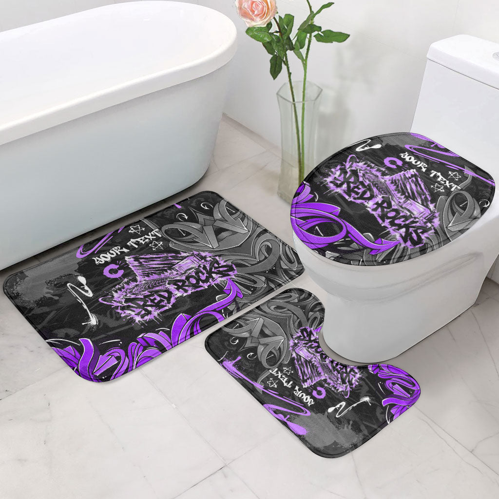 Personalized Colorado Aspen Snowmass Red Rocks Bathroom Set Urban Graffiti Paint Splatter Street Art