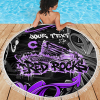 Personalized Colorado Aspen Snowmass Red Rocks Beach Blanket Urban Graffiti Paint Splatter Street Art