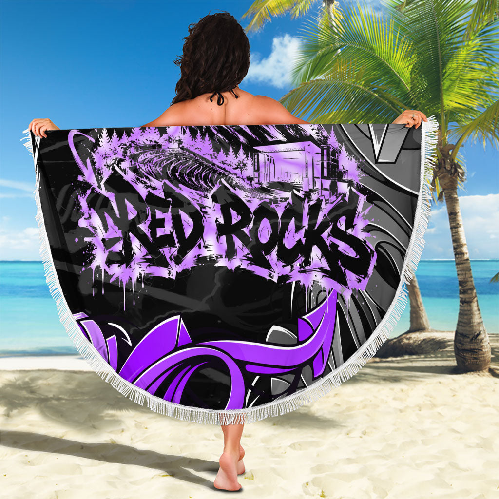 Personalized Colorado Aspen Snowmass Red Rocks Beach Blanket Urban Graffiti Paint Splatter Street Art