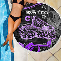 Personalized Colorado Aspen Snowmass Red Rocks Beach Blanket Urban Graffiti Paint Splatter Street Art