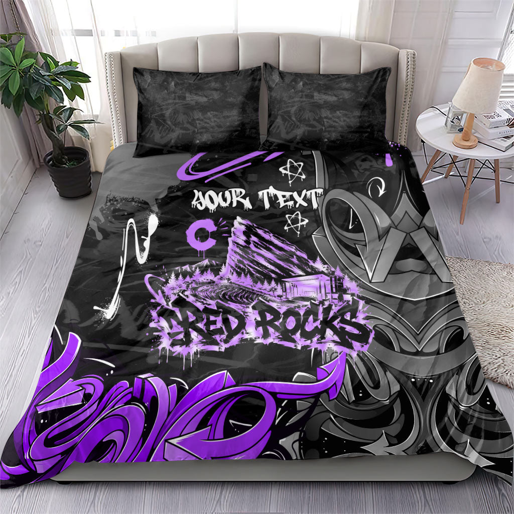 Personalized Colorado Aspen Snowmass Red Rocks Bedding Set Urban Graffiti Paint Splatter Street Art