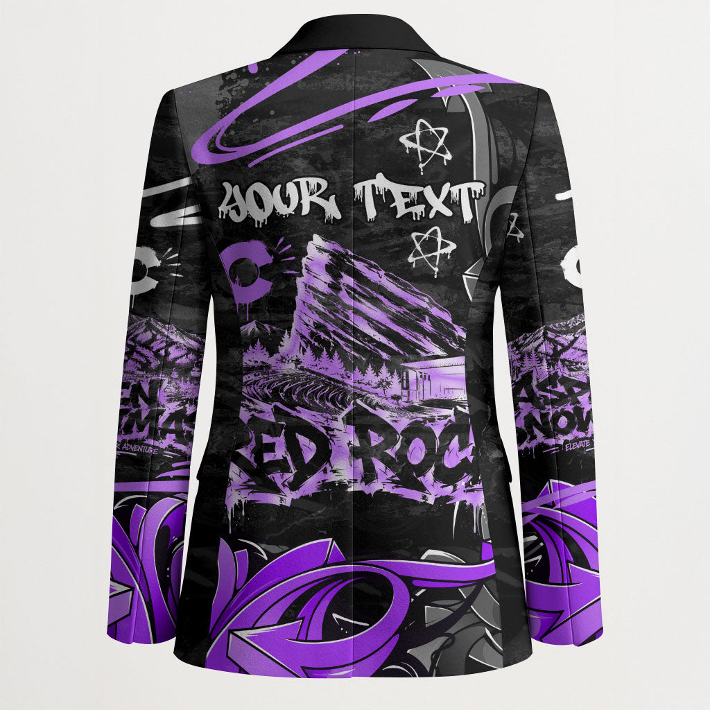 Personalized Colorado Aspen Snowmass Red Rocks Blazer Urban Graffiti Paint Splatter Street Art