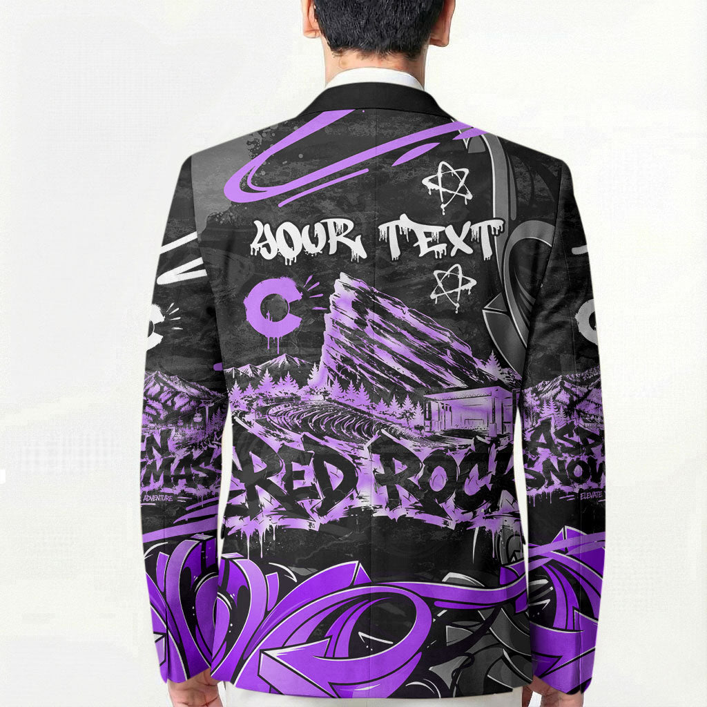 Personalized Colorado Aspen Snowmass Red Rocks Blazer Urban Graffiti Paint Splatter Street Art