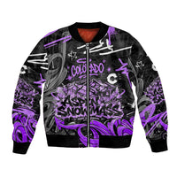 Personalized Colorado Aspen Snowmass Red Rocks Bomber Jacket Urban Graffiti Paint Splatter Street Art