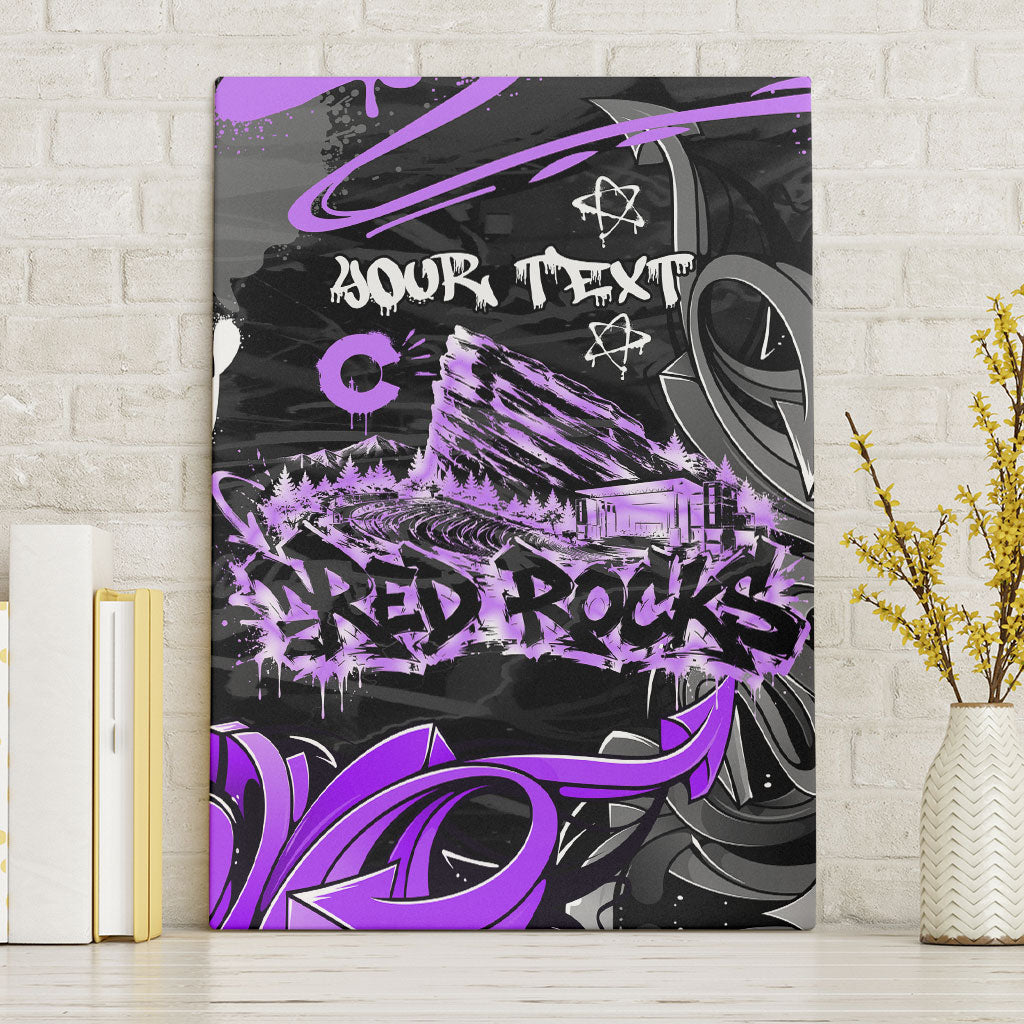 Personalized Colorado Aspen Snowmass Red Rocks Canvas Wall Art Urban Graffiti Paint Splatter Street Art