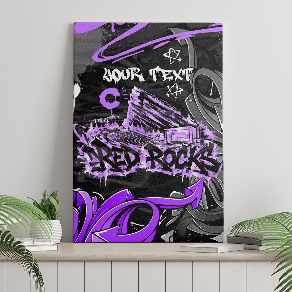 Personalized Colorado Aspen Snowmass Red Rocks Canvas Wall Art Urban Graffiti Paint Splatter Street Art