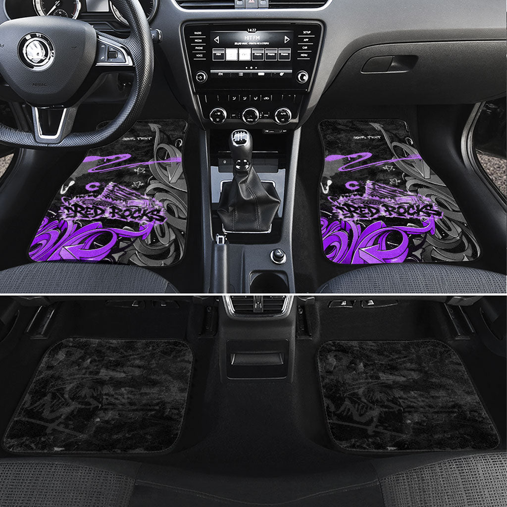 Personalized Colorado Aspen Snowmass Red Rocks Car Mats Urban Graffiti Paint Splatter Street Art