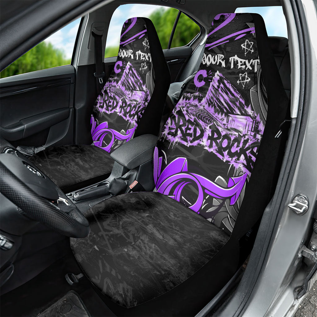 Personalized Colorado Aspen Snowmass Red Rocks Car Seat Cover Urban Graffiti Paint Splatter Street Art