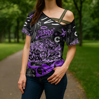 Personalized Colorado Aspen Snowmass Red Rocks Cross Shoulder Shirt Urban Graffiti Paint Splatter Street Art