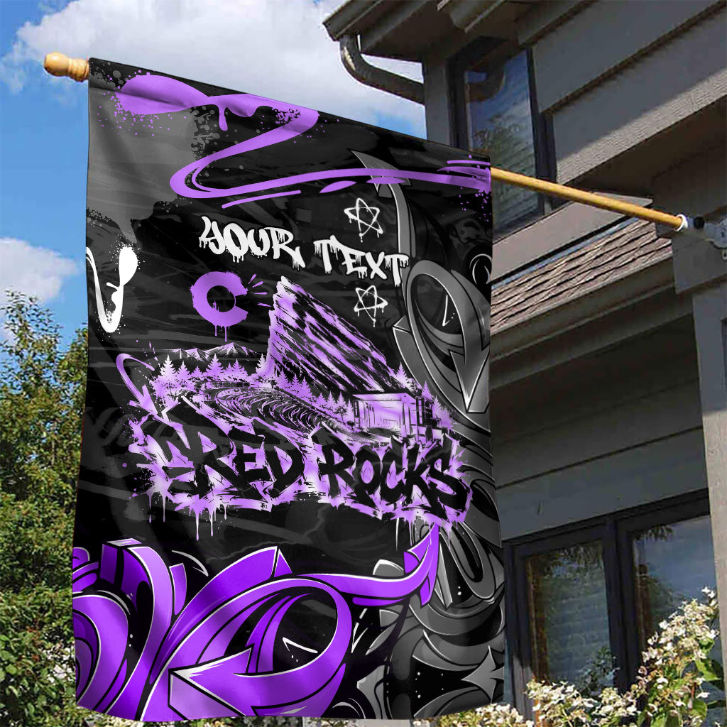 Personalized Colorado Aspen Snowmass Red Rocks Garden Flag Urban Graffiti Paint Splatter Street Art