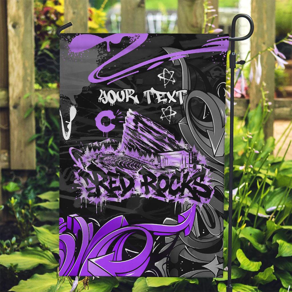 Personalized Colorado Aspen Snowmass Red Rocks Garden Flag Urban Graffiti Paint Splatter Street Art