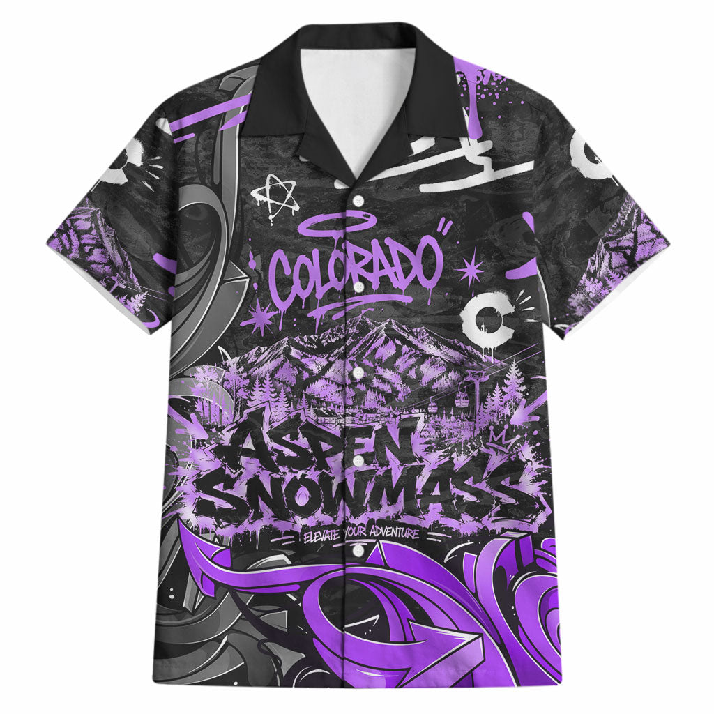 Personalized Colorado Aspen Snowmass Red Rocks Hawaiian Shirt Urban Graffiti Paint Splatter Street Art