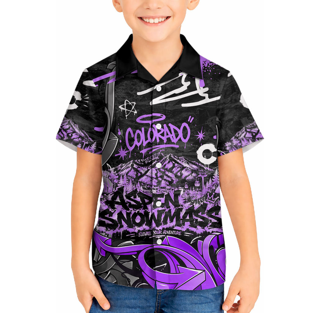 Personalized Colorado Aspen Snowmass Red Rocks Hawaiian Shirt Urban Graffiti Paint Splatter Street Art