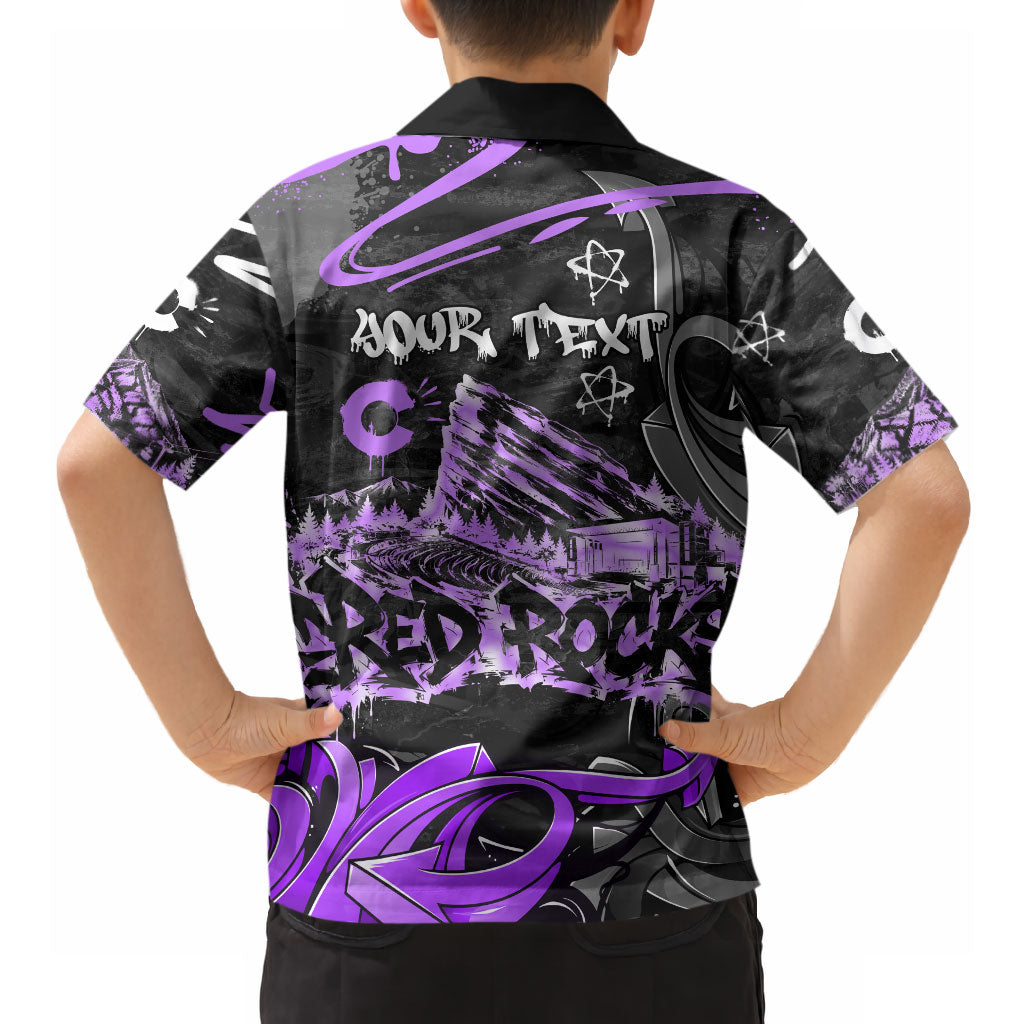 Personalized Colorado Aspen Snowmass Red Rocks Hawaiian Shirt Urban Graffiti Paint Splatter Street Art