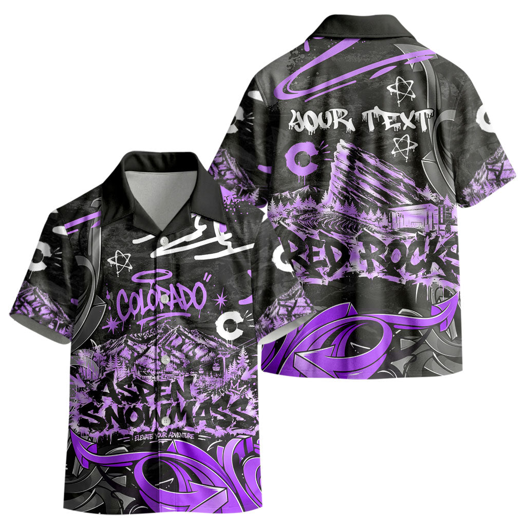Personalized Colorado Aspen Snowmass Red Rocks Kid Hawaiian Shirt Urban Graffiti Paint Splatter Street Art