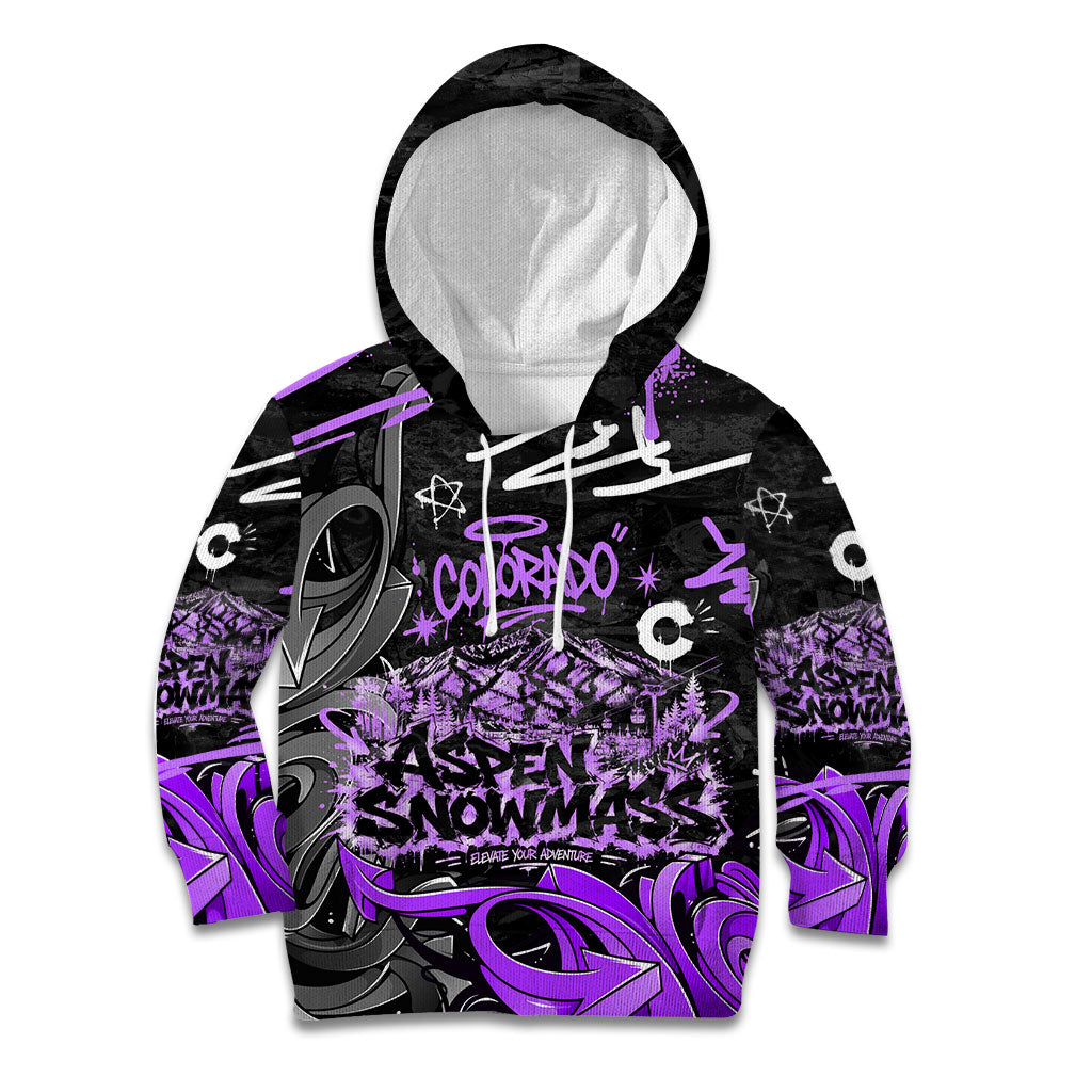 Personalized Colorado Aspen Snowmass Red Rocks Kid Hoodie Urban Graffiti Paint Splatter Street Art