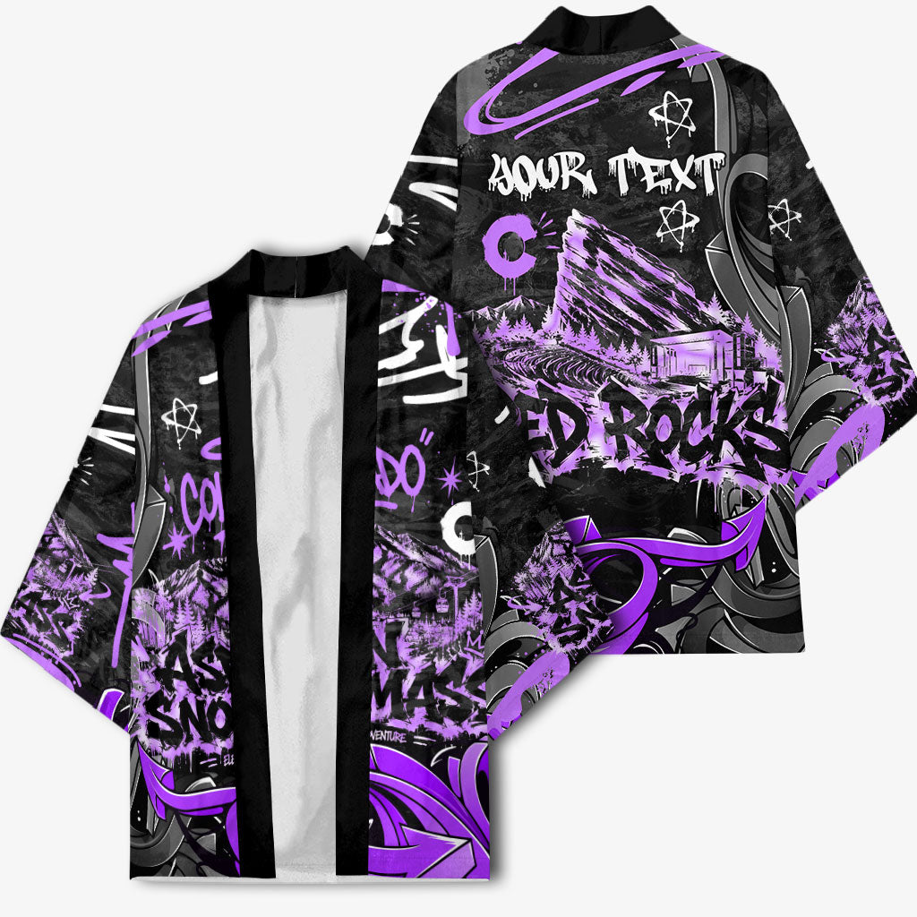 Personalized Colorado Aspen Snowmass Red Rocks Kimono Urban Graffiti Paint Splatter Street Art