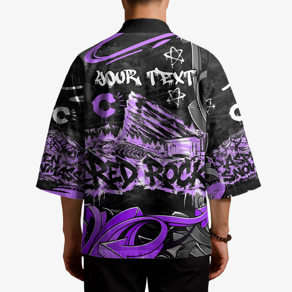 Personalized Colorado Aspen Snowmass Red Rocks Kimono Urban Graffiti Paint Splatter Street Art