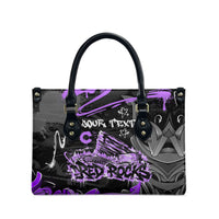 Personalized Colorado Aspen Snowmass Red Rocks Leather Bag Urban Graffiti Paint Splatter Street Art