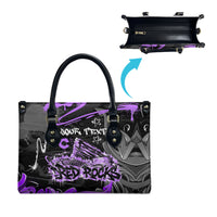 Personalized Colorado Aspen Snowmass Red Rocks Leather Bag Urban Graffiti Paint Splatter Street Art