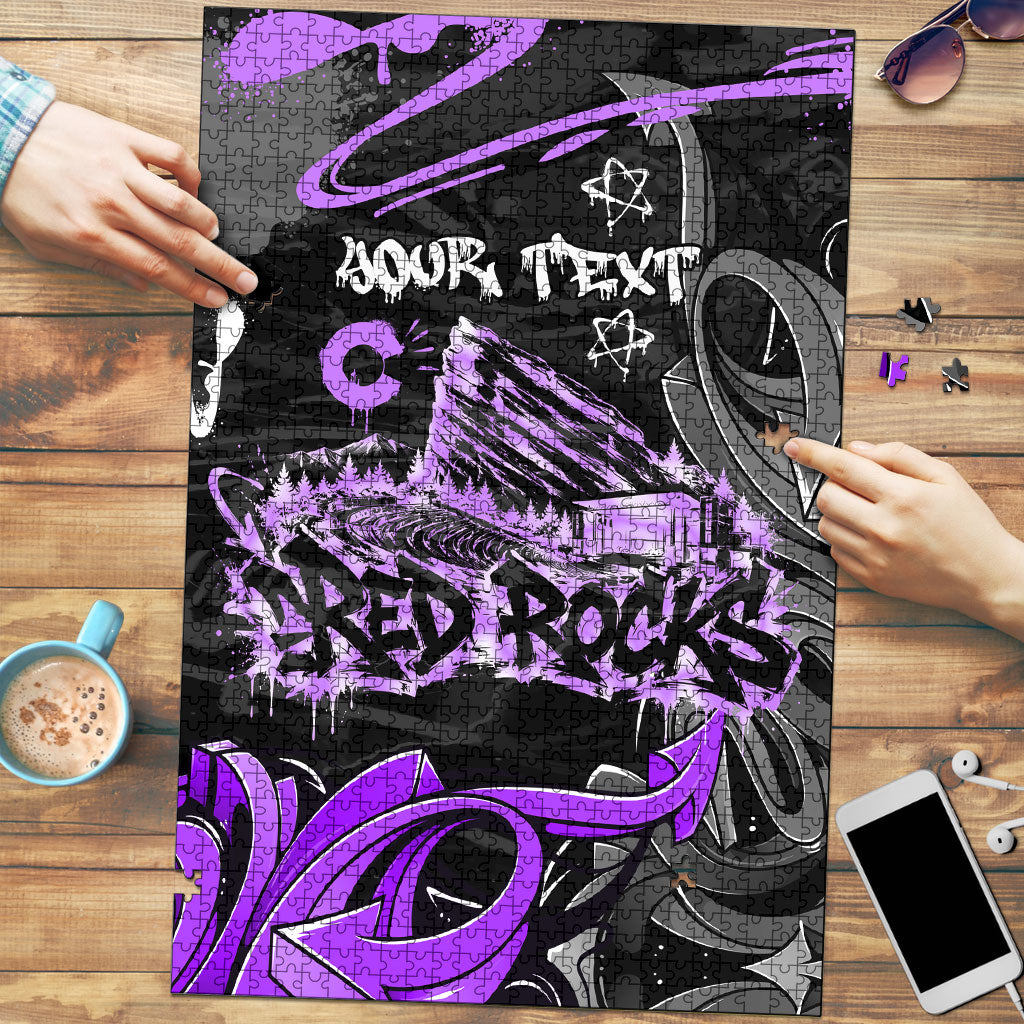 Personalized Colorado Aspen Snowmass Red Rocks Puzzle Urban Graffiti Paint Splatter Street Art