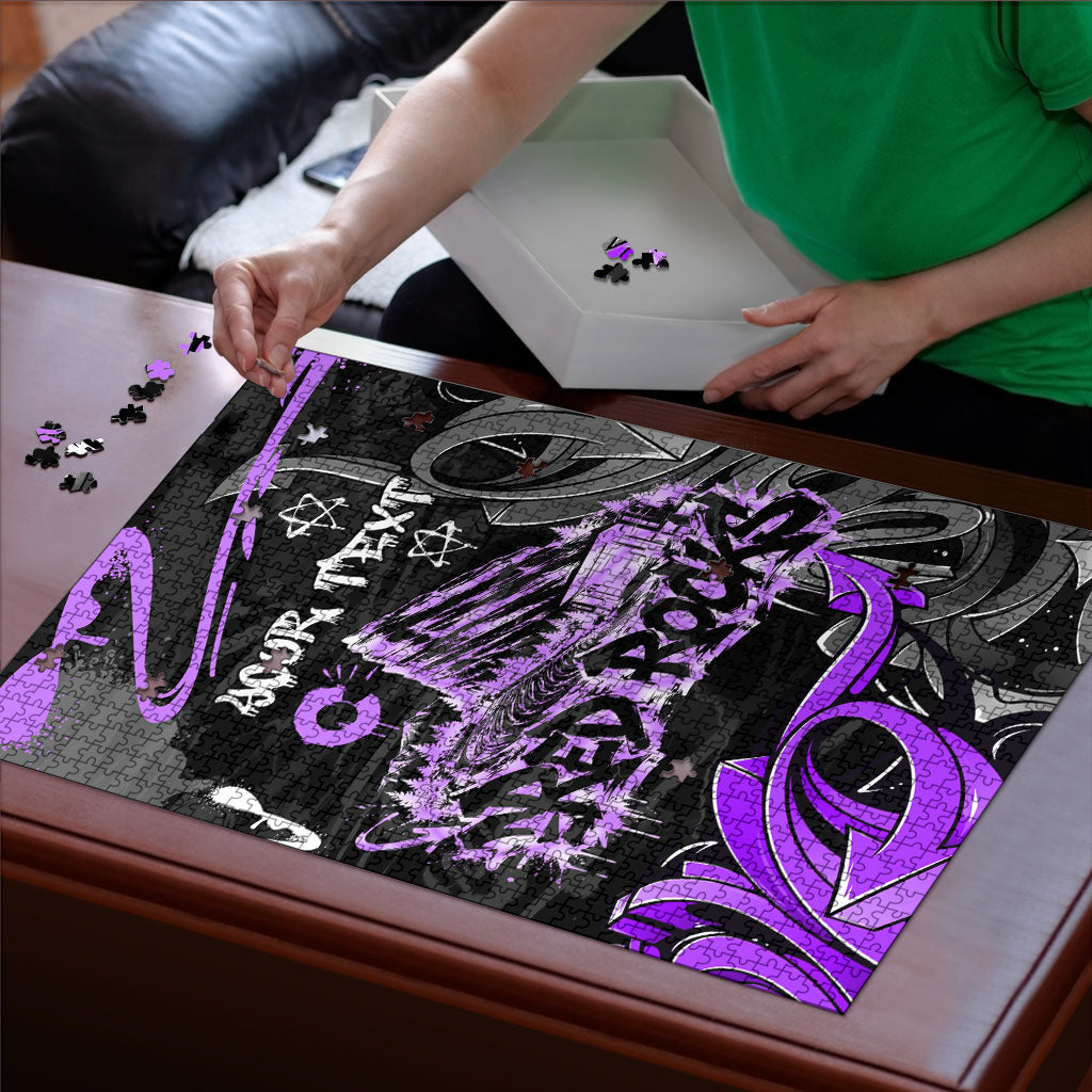 Personalized Colorado Aspen Snowmass Red Rocks Puzzle Urban Graffiti Paint Splatter Street Art