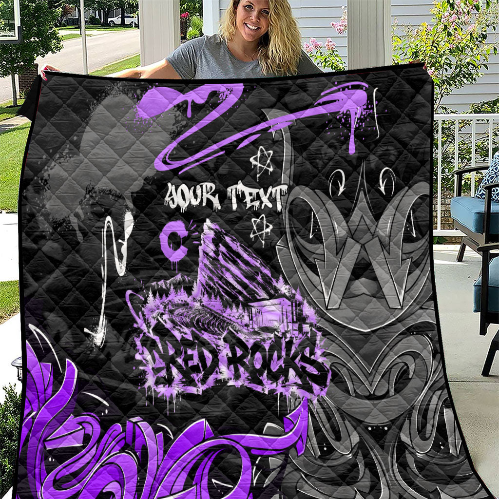 Personalized Colorado Aspen Snowmass Red Rocks Quilt Urban Graffiti Paint Splatter Street Art
