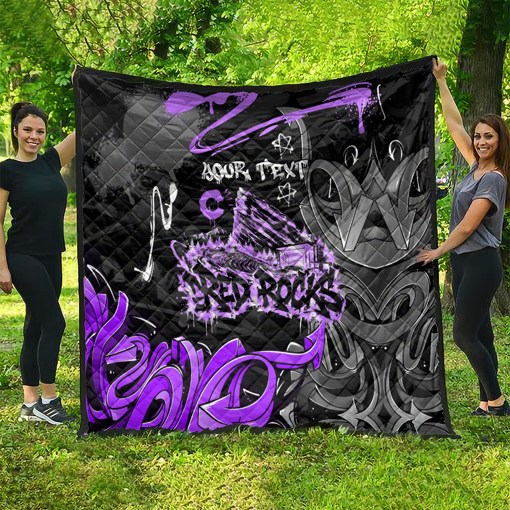 Personalized Colorado Aspen Snowmass Red Rocks Quilt Urban Graffiti Paint Splatter Street Art