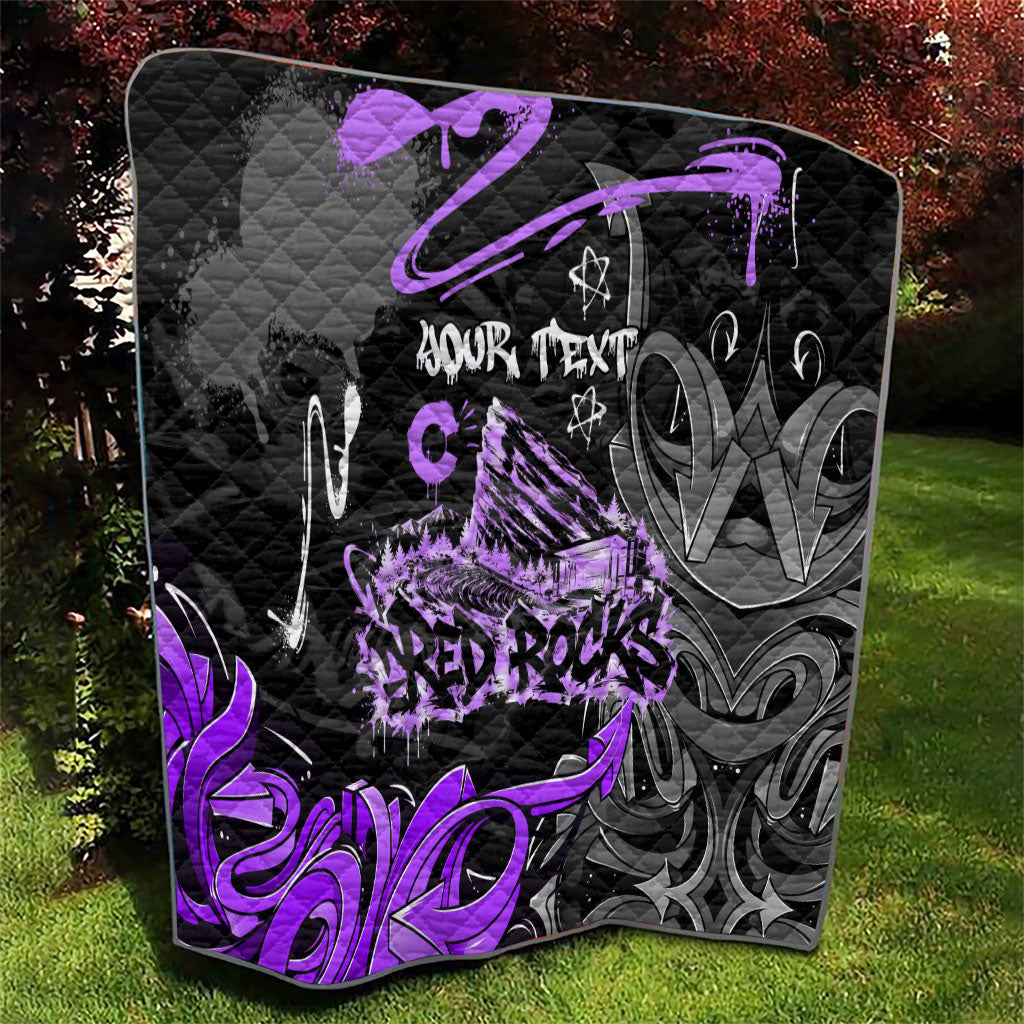 Personalized Colorado Aspen Snowmass Red Rocks Quilt Urban Graffiti Paint Splatter Street Art