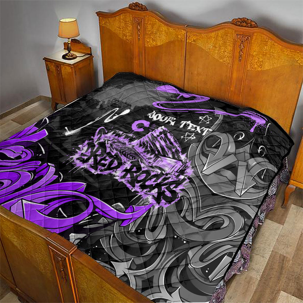 Personalized Colorado Aspen Snowmass Red Rocks Quilt Urban Graffiti Paint Splatter Street Art