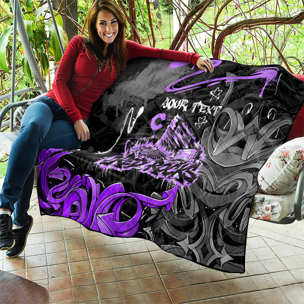 Personalized Colorado Aspen Snowmass Red Rocks Quilt Urban Graffiti Paint Splatter Street Art